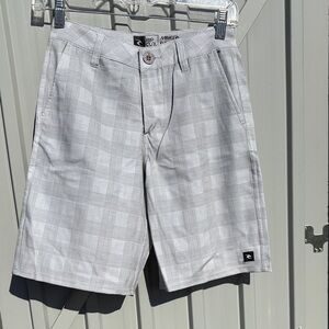 Rip Curl Men's Light Gray Checkered Shorts